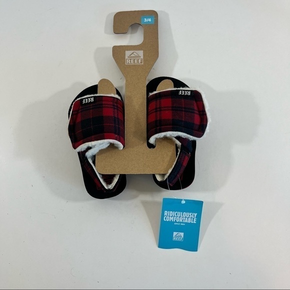 Reef Toddler Slip Ons Plaid NEW - Picture 1 of 10